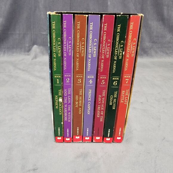 Chronicles of Narnia Box Set by CS Lewis: 7 Book Series Lion Witch Wardrobe - Picture 6 of 8